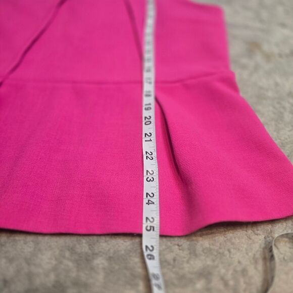 Michael Kors Hot Pink Peplum Blouse - Picture 6 of 16
